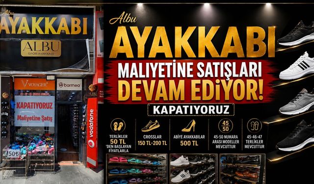 Nevşehir'de Maliyetine Satış Fırsatı Devam Ediyor: ALBU Ayakkabı Kapanış Sürecinde Büyük İndirim Başlattı