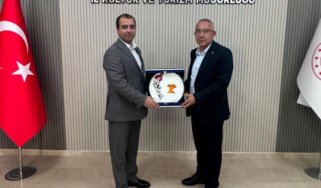 Başkan Erkan Çiftci'den İl Kültür ve Turizm Müdürü Gökhan Maskar'a Hayırlı Olsun Ziyareti