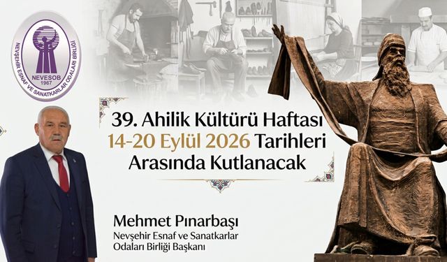 Pınarbaşı, Ahilik Kültürü Haftası 14-20 Eylül 2026 Tarihleri Arasında Kutlanacak