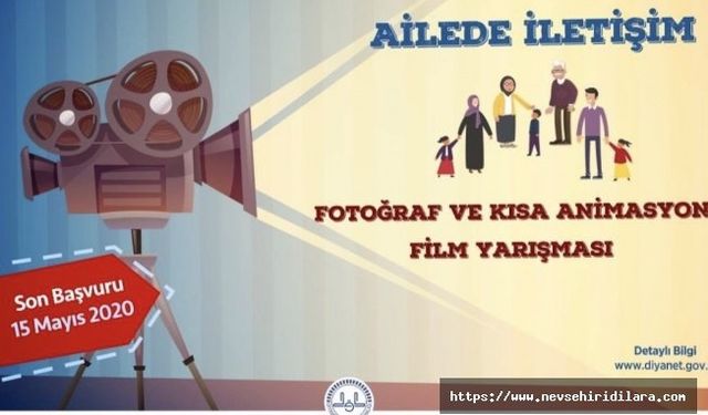 "Ailede İletişim"Konulu Fotoğraf, Kısa Animasyon Film Yarışması Yapılacak...
