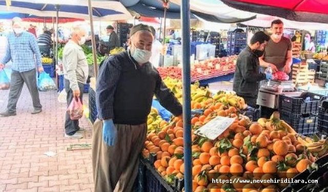 Acıgöl Pazar Yerlerinde Covid-19 Salgınına Karşı Tedbirleri Devam Ediyor