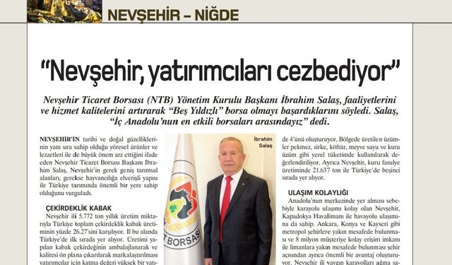 Başkan Salaş, Para Dergisine Röportaj Verdi