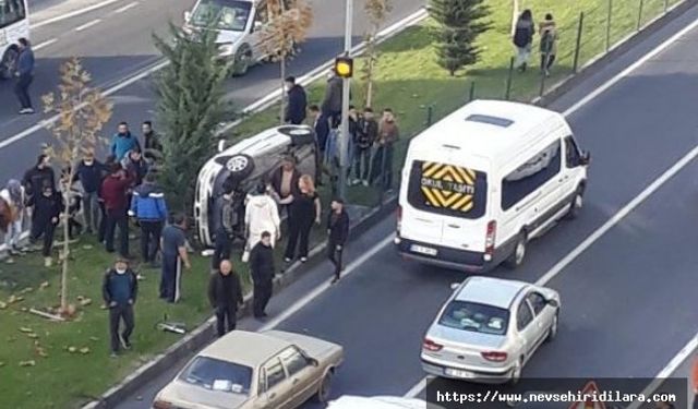 Nevşehir'de Trafik Kazası | Araç Ters Döndü