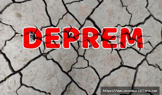 Deprem Nevşehir'de Hissedildi