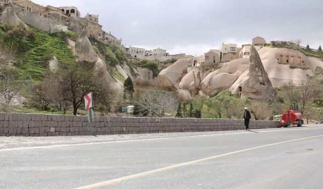 Uçhisar-göreme Arası Kaldırım Çalışmasının Ön Hazırlık Etabı Başladı