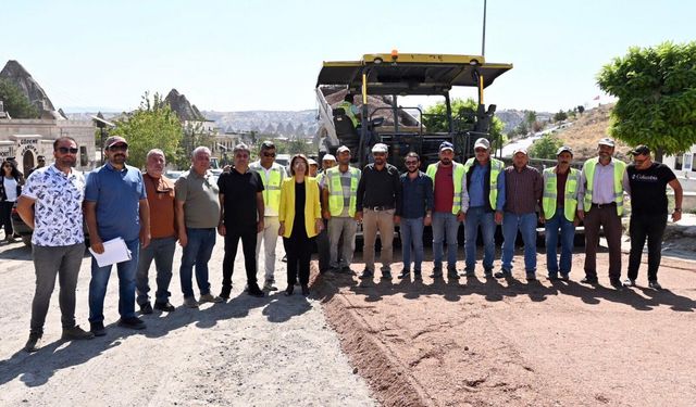 Son Dakika! Göreme İçinde Sıcak Asfalt Çalışmaları Başladı
