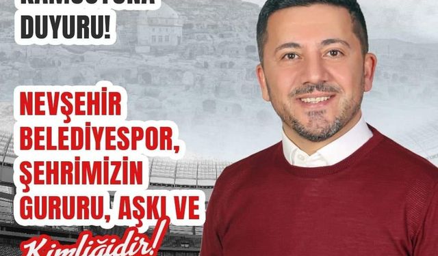 Son Dakika! Rasim Arı  Nevşehir Belediye Spor Kulübü Başkanlığına Adaylığını Açıkladı 
