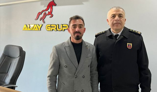 İl Jandarma Alay Komutanı J. Kd. Albay Bahittin Murat Yakın'dan Altay Grup Yönetim Kurulu Başkanı Ömer Altay'a Ziyaret 