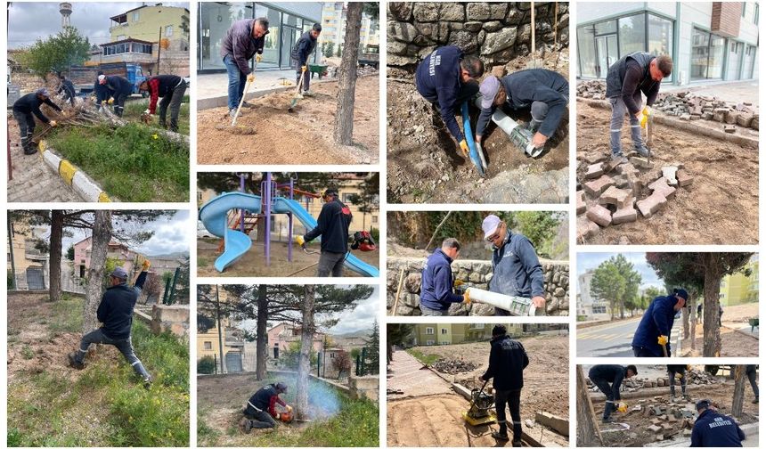 Nar Belediyesi Ekipleri, Park Düzenlemeleri ve Altyapı Çalışmalarına Devam Ediyor