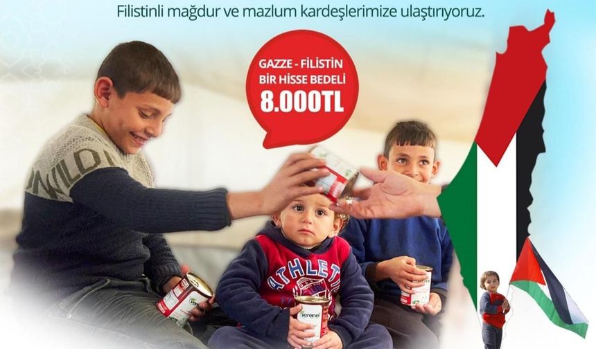 Verenel 2024 'te Olduğu Gibi Bu Yıl Kurban Bayramı’nda da Gazze’ye Yardım İçin Bağışlarınızı Bekliyor