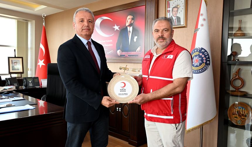 Kızılay Nevşehir İl Başkanı Civelek’ten Emniyet Müdürü Loğoğlu’na ziyaret