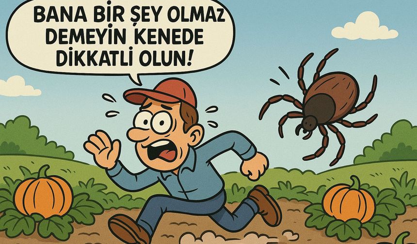 Nevşehirli Vatandaşı Tarlada Kene Kovaladı