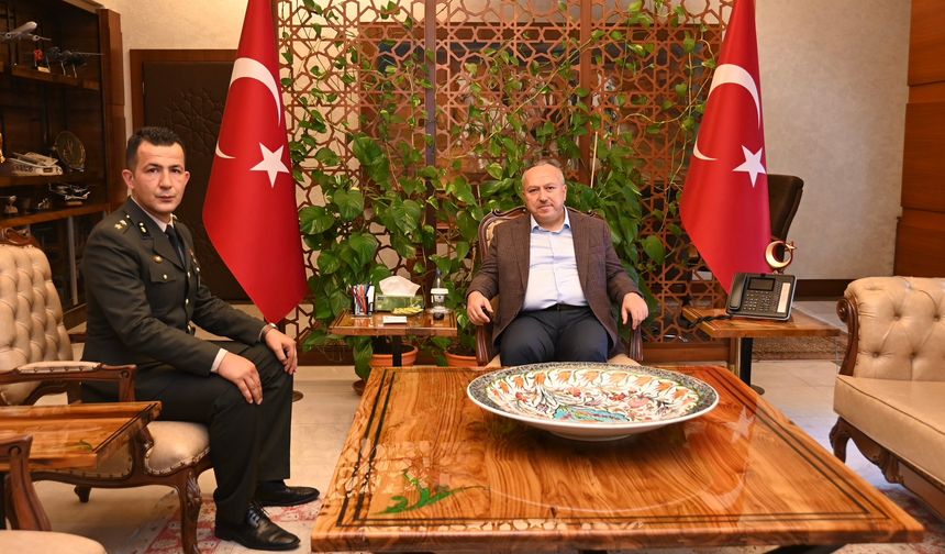 Vali Ali Fidan'dan Askerlik Şube Başkanı Alkan'a Başarı Dileği