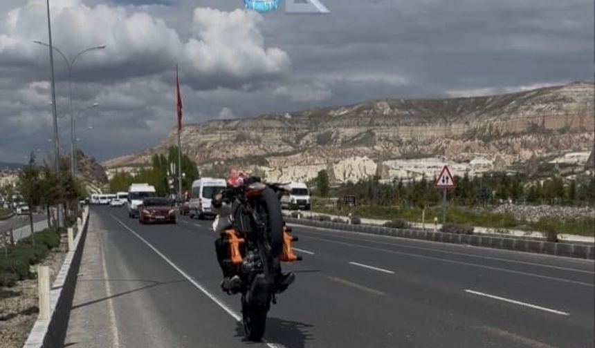 Nevşehir’de Kural Tanımayan Motosiklet Sürücüsüne 4.334 TL Ceza