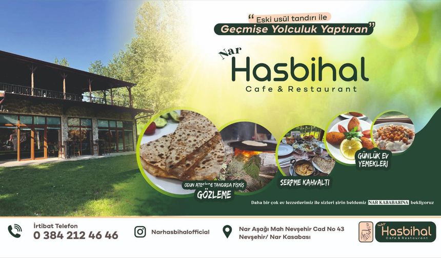 Eski Usül Tandırı ile Geçmişe Yolculuk Yaptıran Nar Hasbihal Cafe & Restaurant