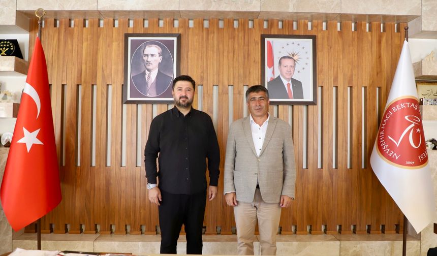 AK Parti Nevşehir Milletvekili Emre Çalışkan’dan NEVÜ Rektörü Aktekin’e Ziyaret