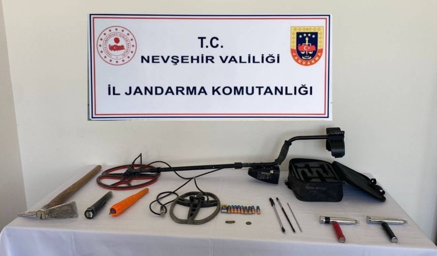 Nevşehir'de Kaçak Kazı Yapan 5 Şüpheli Yakalandı