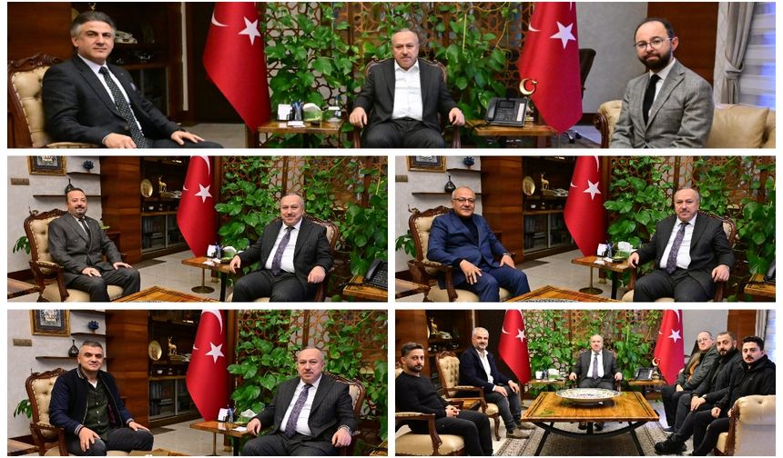 Nevşehir Valisi Ali Fidan Protokol ve Sektör Temsilcilerini Makamında Kabul Etti