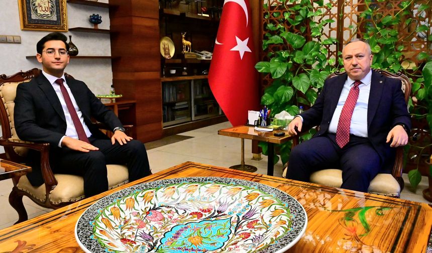 Vali Fidan, Kaymakam Adayı Olarak Nevşehir Valiliğinde Göreve Başlayan Özer'i Makamında Kabul Etti