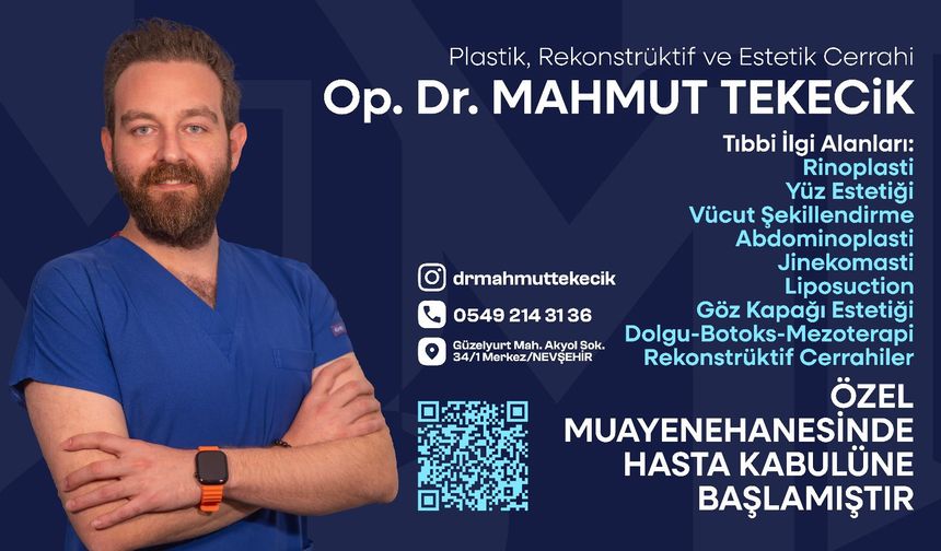 Op. Dr. Mahmut Tekecik Nevşehir’de Özel Muayenehanesinde Hasta Kabulüne Başladı