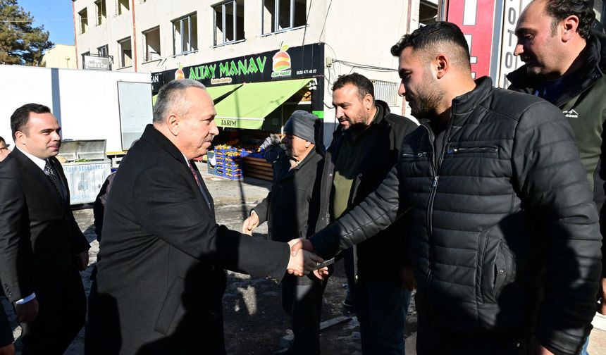 Vali Ali Fidan Gülşehir’de Çalışmaları İnceledi ve Esnafla Buluştu