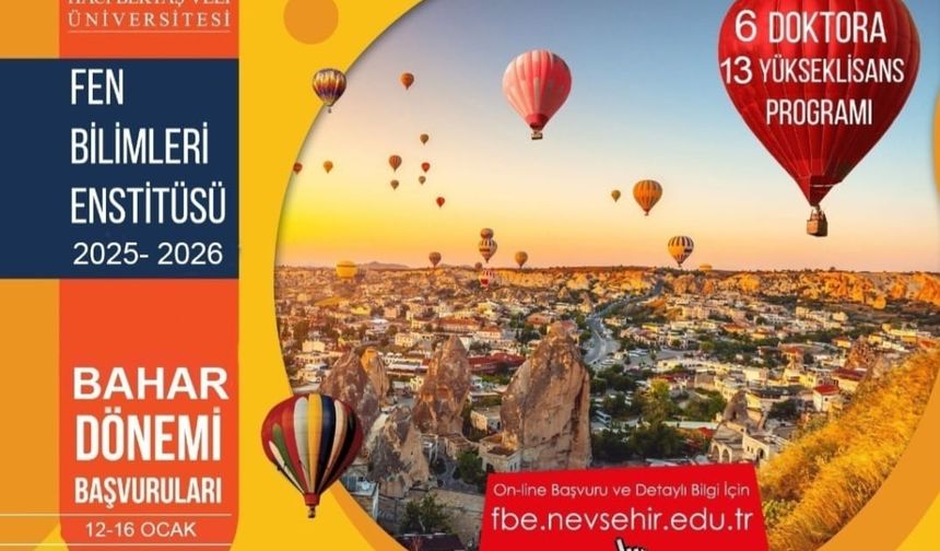 NEVÜ Fen Bilimleri Enstitüsü 225 Doktora ve Yüksek Lisans Öğrencisi Alacak