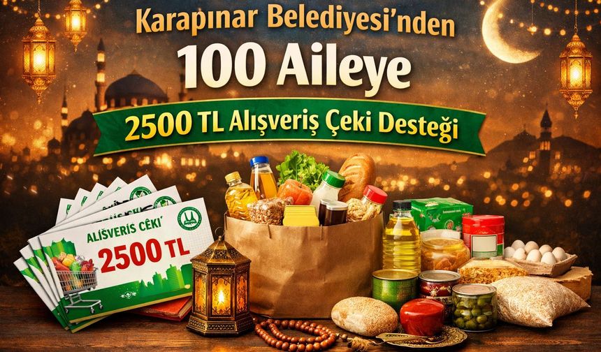 Karapınar Belediyesinden 100 Aileye Ramazan Yardımı