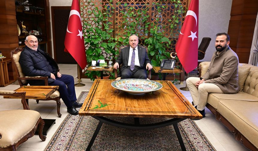 Vali Ali Fidan İş İnsanları Bayram Civelek ve Hamza Civelek’i Kabul Etti