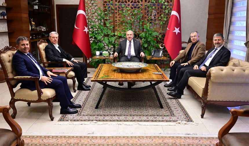 Vali Ali Fidan’a Vali ve Mülkiye Başmüfettişi Yılmaz Doruk ile Enerya Yetkililerinden Ziyaret