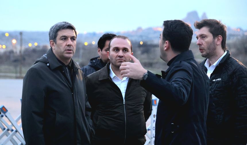 Kapadokya Alan Başkanı Aslanbay, festival alanında incelemelerde bulundu
