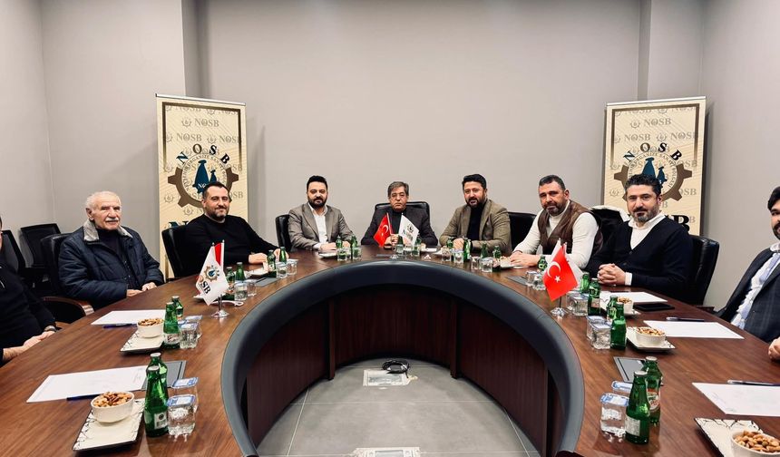 AK Parti Nevşehir İl Başkanı Aygün ve Milletvekili Çalışkan NOSB Yönetim Kuruluyla Sanayi Yatırımlarını Değerlendirdi