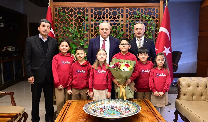 Nevşehir Valisi Ali Fidan 19 Mayıs İlkokulu Öğrencilerini Kabul Etti