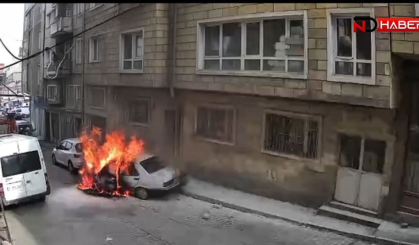 Nevşehir Kapucubaşı Mahallesi’nde Araç Yangını