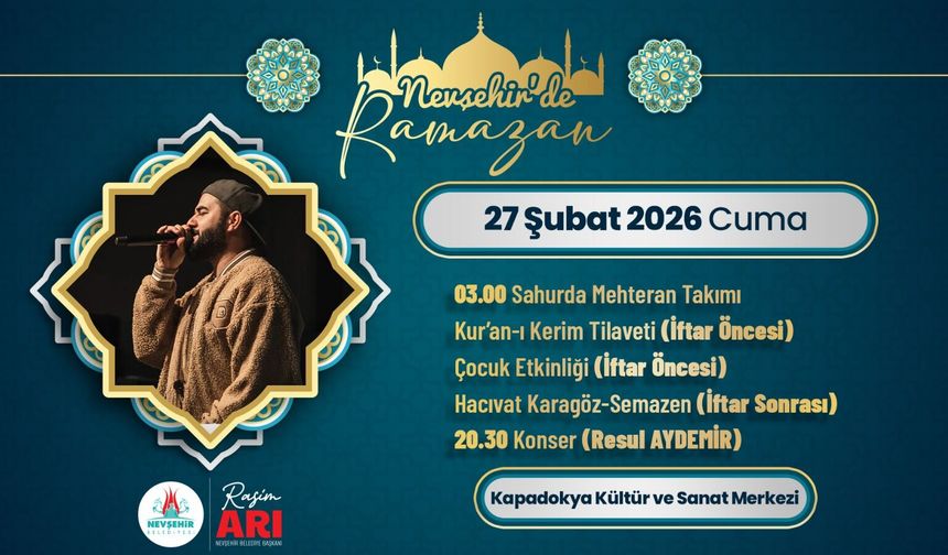 Ramazan Etkinliklerinde Resul Aydemir Sahne Alacak