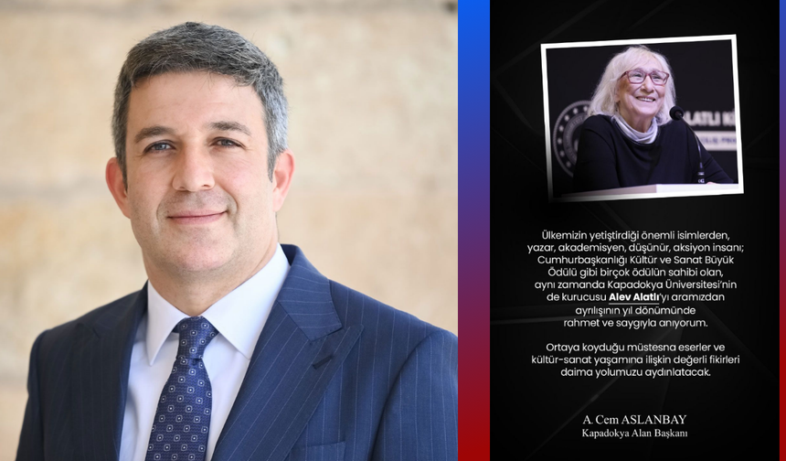 Kapadokya Alan Başkanı Aslanbay’dan Alev Alatlı için anma mesajı