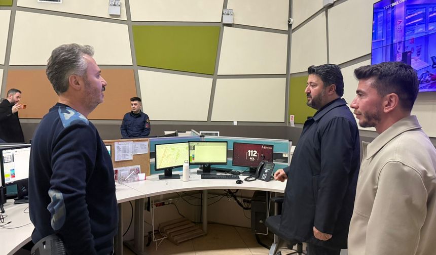 Milletvekili Emre Çalışkan’dan Nevşehir 112 Acil Çağrı Merkezi’ne Gece Ziyareti