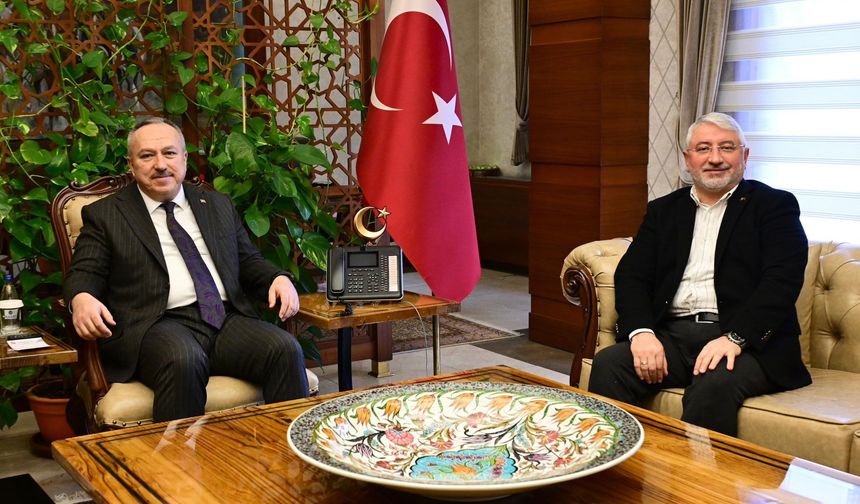 Vali Ali Fidan, Çorum Belediye Başkanı Halil İbrahim Aşgın’ı Ağırladı