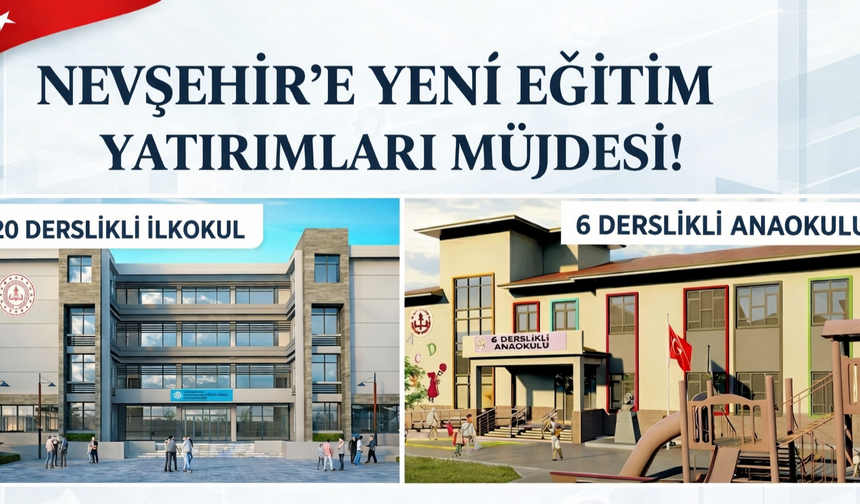 Nevşehir'e Müjde! 20 Derslikli İlkokul ve 6 Derslikli Anaokulu Hayırlı Olsun!