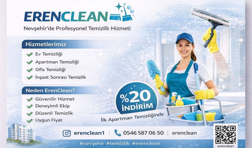 Nevşehir’de Profesyonel Temizlikte Yeni Adres: ErenClean