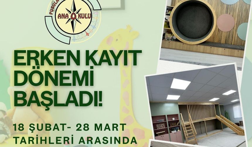 Pusula Çocuk Anaokulu’nda Erken Kayıt Dönemi Kontenjanları Oluşturmaya Başlandı!