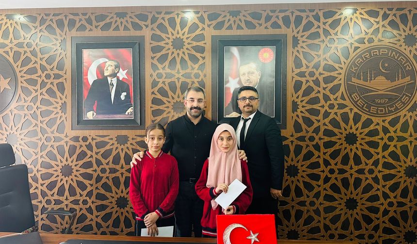 Karapınar Belediye Başkanı Yasin Güneş Şampiyon Öğrencileri Ağırladı