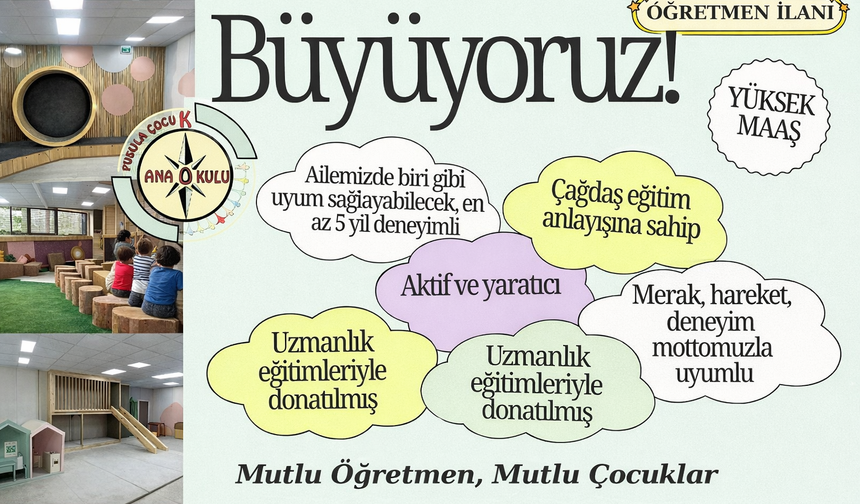 Nevşehir’de Eğitimde Fark Yaratan Pusula Çocuk Anaokulu Öğretmen Kadrosunu Genişletiyor