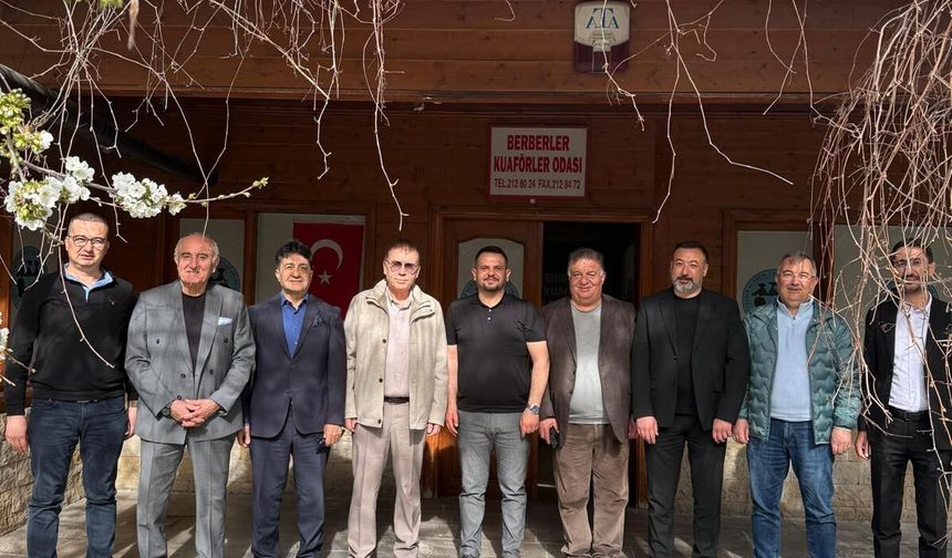 Başkan Adayı Babaoğlu’ndan Berberler ve Kuaförler Odası Başkanı İbiş’e Ziyaret