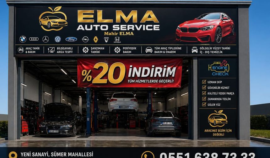 Nevşehir’de Araç Sahiplerine Müjde: Elma Auto Service’te %20 İndirim Başladı