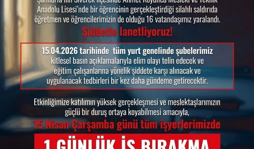 TÜRK EĞİTİM SEN YARIN NEVŞEHİR'DE İŞ BIRAKIYOR