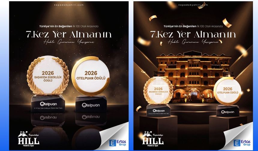 Kapadokya Hill Hotel & Spa’ya 2 Büyük Ödül Birden!