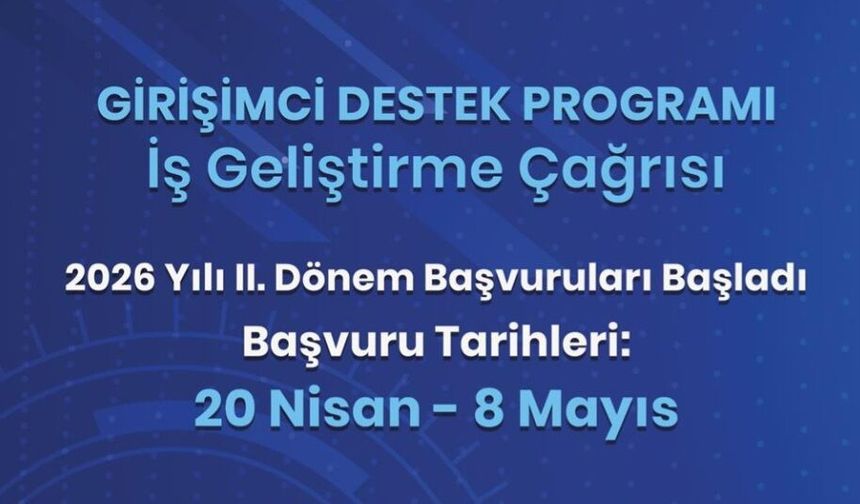 Girişimci Destek Programı İş Geliştirme Çağrısı 2026 Yılı 2. Dönem Başvuruları Başladı