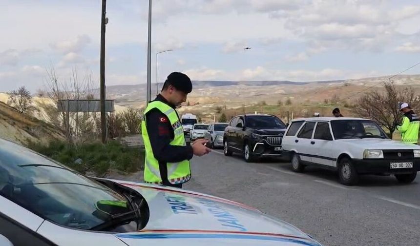 Ürgüp’te Trafikte Sıkı Denetim: Drone ile Kural İhlalleri Tek Tek Tespit Edildi