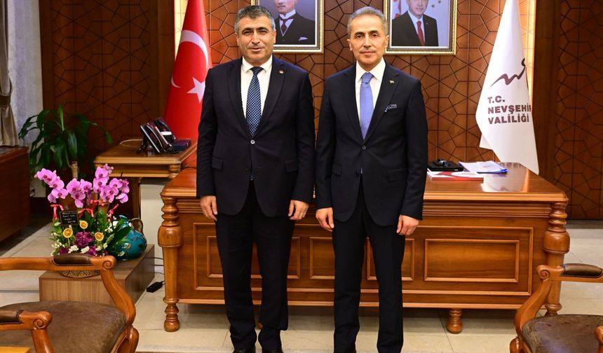 NEVÜ Rektörü Aktekin’den Nevşehir Valisi Hüseyin Kök’e Hayırlı Olsun Ziyareti