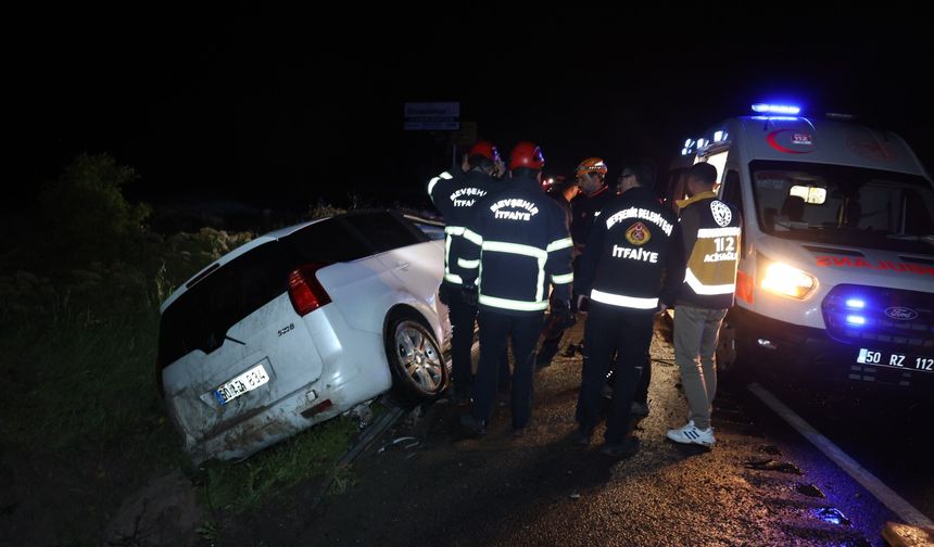 Nevşehir’de Yağış Nedeniyle Kontrolden Çıkan Otomobil Takla Attı: 1 Yaralı